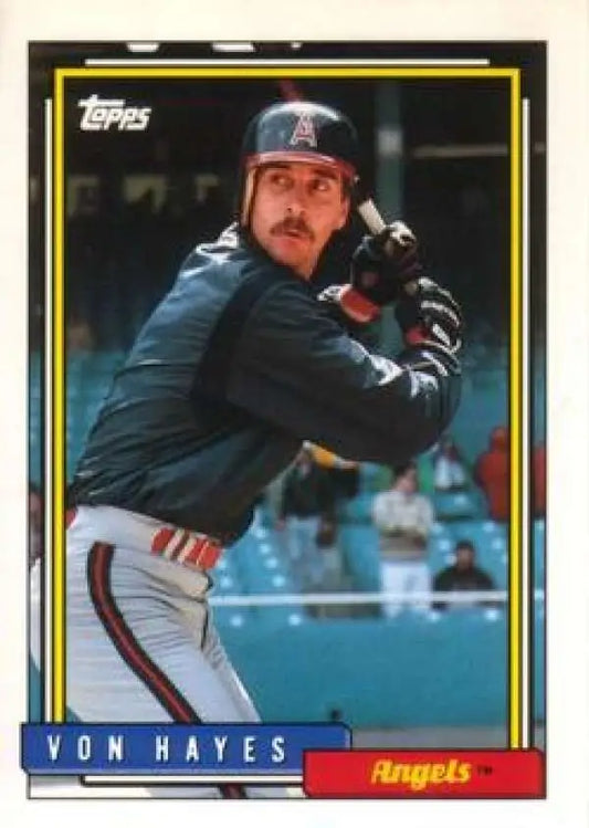 1992 Topps Traded #47T Von Hayes NM-MT California Angels Baseball Card - Baseball Card Single