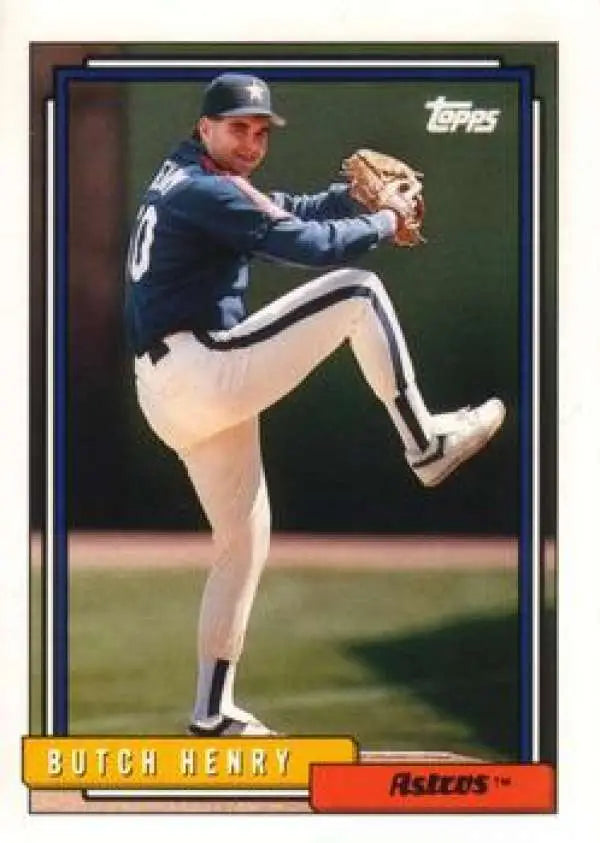 1992 Topps Traded #49T Butch Henry NM-MT RC Rookie Houston Astros Baseball Card - Baseball Card Single