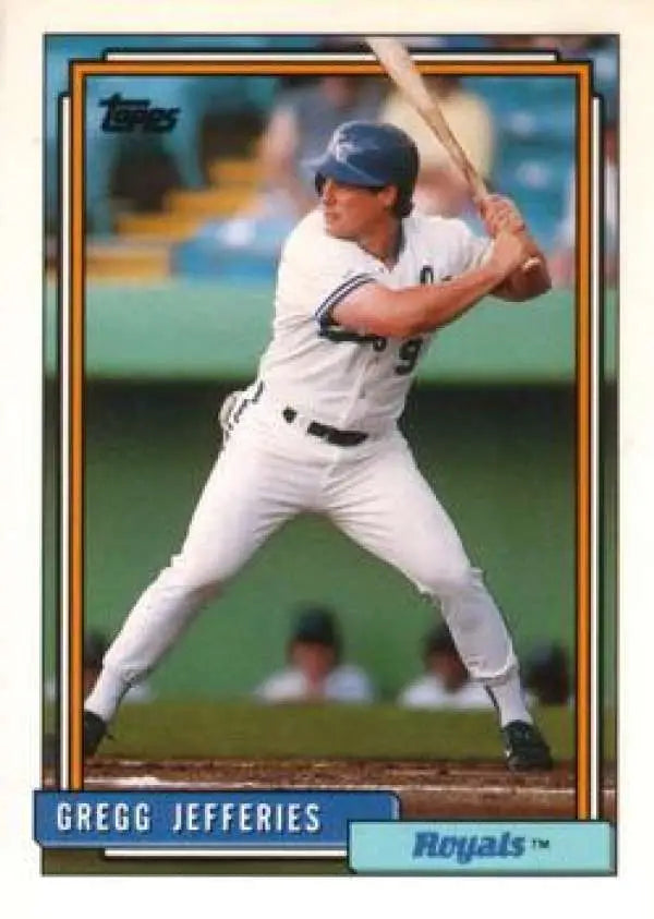 1992 Topps Traded #55T Gregg Jefferies NM-MT Kansas City Royals Baseball Card - Baseball Card Single