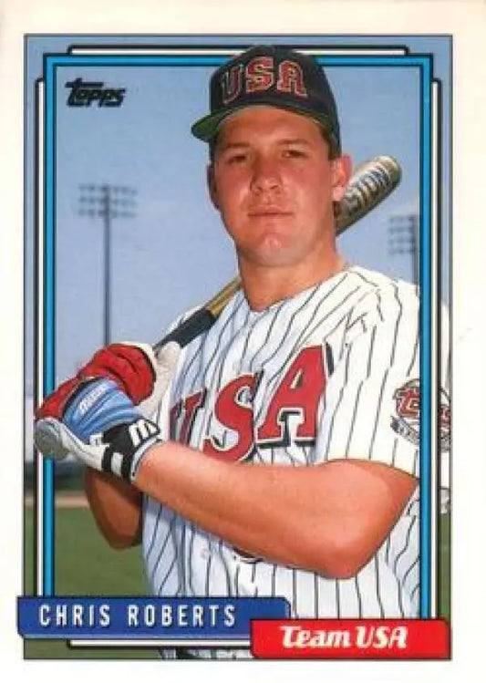 1992 Topps Traded #93T Chris Roberts NM-MT USA Baseball Card - Baseball Card Single