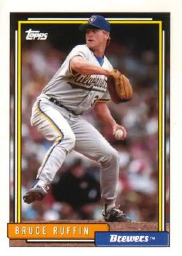 1992 Topps Traded #95T Bruce Ruffin NM-MT Milwaukee Brewers Baseball Card - Baseball Card Single