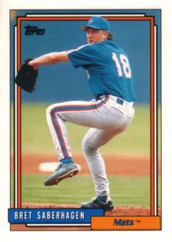 1992 Topps Traded #97T Bret Saberhagen NM-MT New York Mets Baseball Card - Baseball Card Single