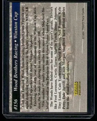 1992 Traks Premium Wood Brothers #156 Auto Racing - Racing Card Single