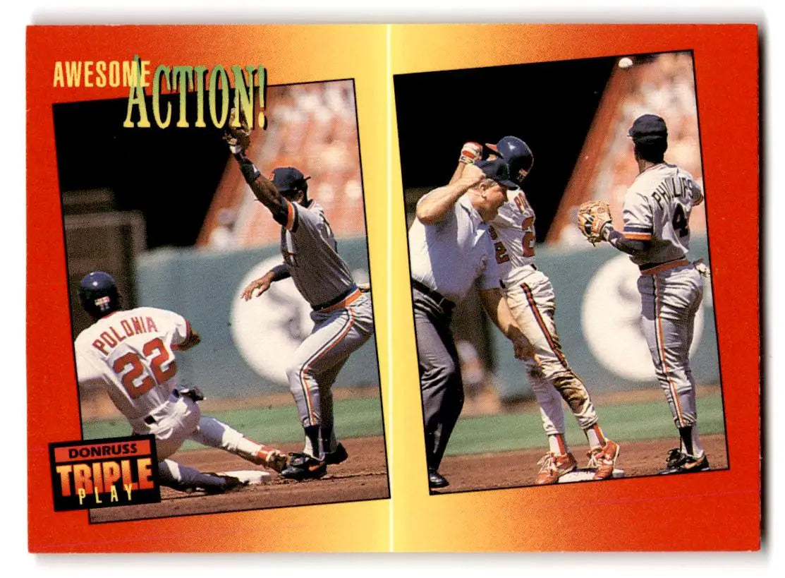 1992 Triple Play #99 Luis Polonia / Tony Phillips AA - Baseball Card Single