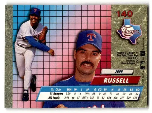 1992 Ultra #140 Jeff Russell Texas Rangers Baseball Cards NM Near Mi ID:55752 - Baseball Card Single