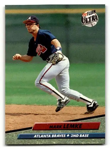 1992 Ultra #165 Mark Lemke Atlanta Braves Baseball Cards NM Near Min ID:55754 - Baseball Card Single