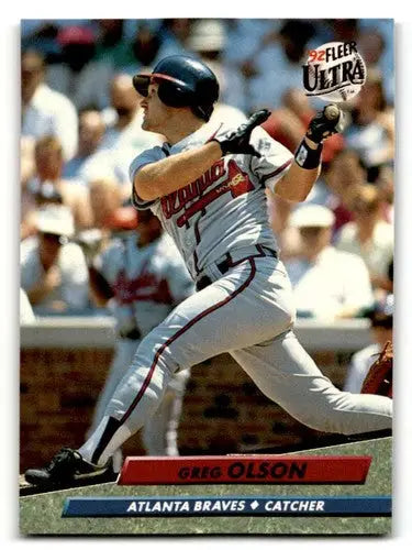 1992 Ultra #166 Greg Olson Atlanta Braves Baseball Cards NM Near Min ID:55751 - Baseball Card Single