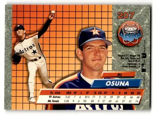 1992 Ultra #207 Al Osuna Houston Astros Baseball Cards NM Near Mint ID:55744 - Baseball Card Single