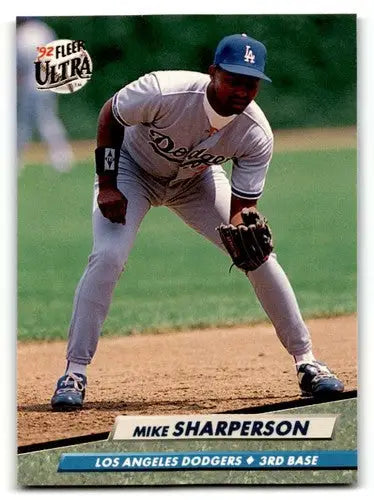 1992 Ultra #218 Mike Sharperson Los Angeles Dodgers Baseball Cards N ID:55749 - Baseball Card Single