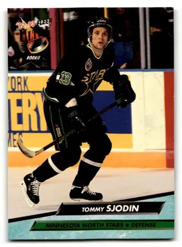 Original gloss Tommy Sjodin hockey card from 1992 Ultra #323 displayed in Simply Sandoval