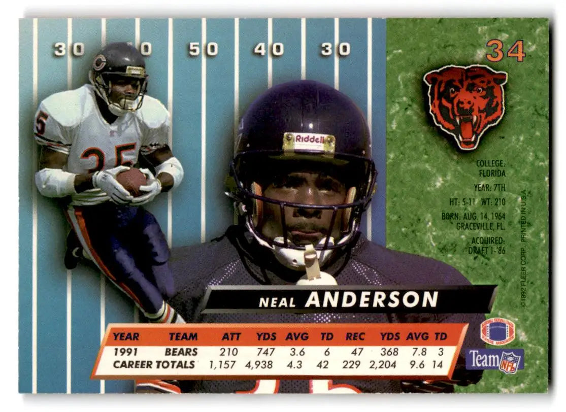 1992 Ultra #34 Neal Anderson - Football Card Single