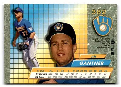 1992 Ultra #382 Jim Gantner - Baseball Card Single