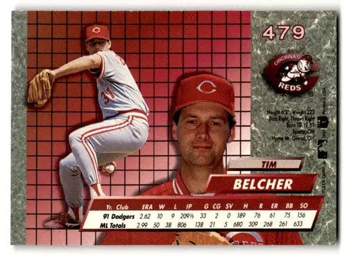 1992 Ultra #479 Tim Belcher Cincinnati Reds Baseball Cards EX/NM ID:59131 - Baseball Card Single