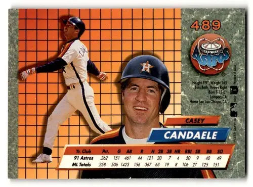 1992 Ultra #489 Casey Candaele Houston Astros Baseball Cards EX/NM ID:59134 - Baseball Card Single
