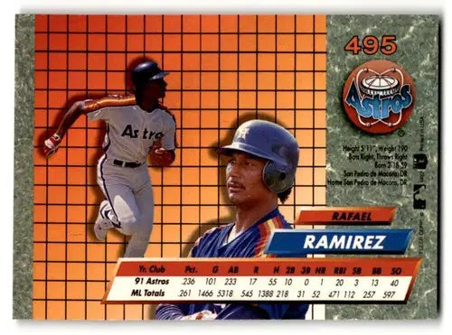 1992 Ultra #495 Rafael Ramirez Houston Astros Baseball Cards EX/NM ID:59129 - Baseball Card Single