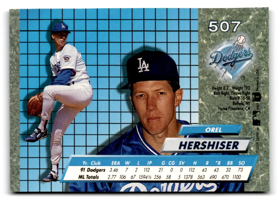 1992 Ultra #507 Orel Hershiser - Baseball Card Single