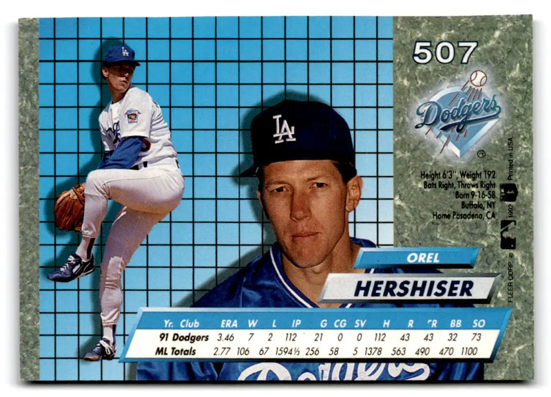 1992 Ultra #507 Orel Hershiser - Baseball Card Single