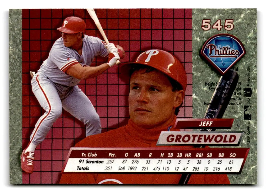 1992 Ultra #545 Jeff Grotewold - Baseball Card Single
