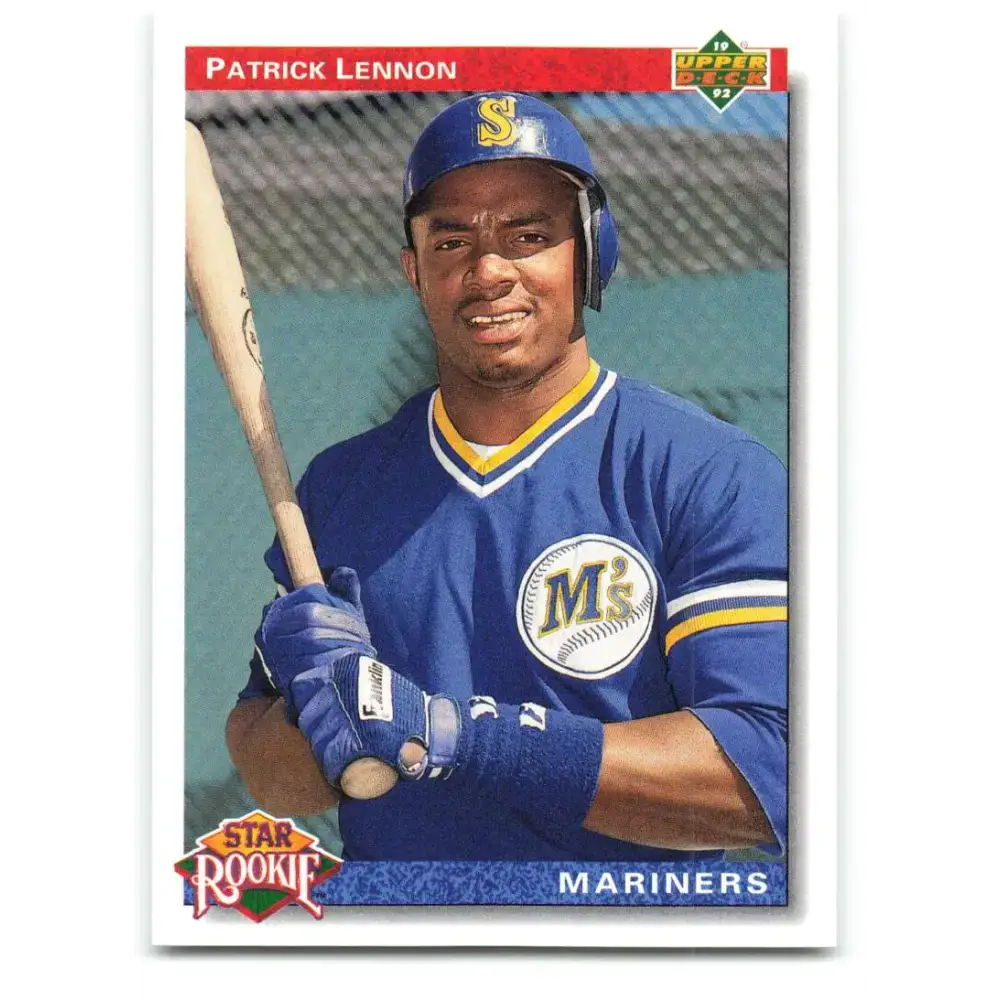 1992 Upper Deck #13 Patrick Lennon SR NM-MT RC Rookie Seattle Mariners Baseball Card - Baseball Card Single
