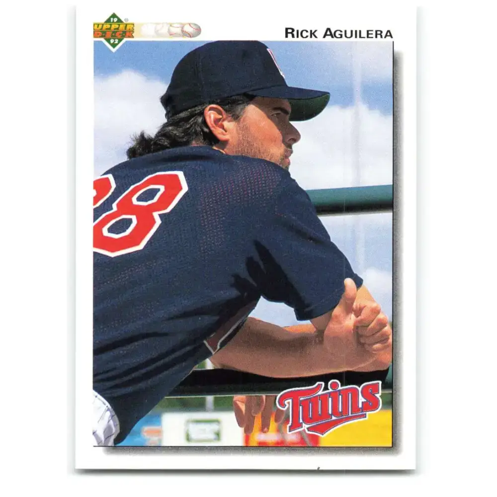 1992 Upper Deck #130 Rick Aguilera NM-MT Minnesota Twins Baseball Card - Baseball Card Single