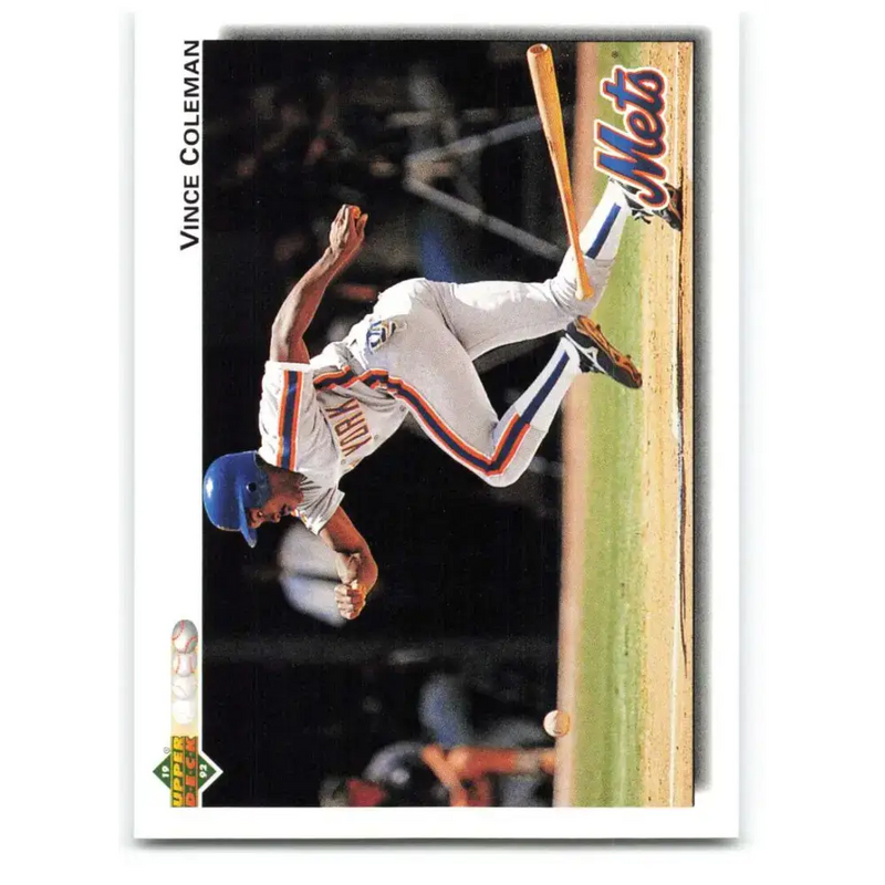 1992 Upper Deck #131 Vince Coleman NM-MT New York Mets Baseball Card - Baseball Card Single