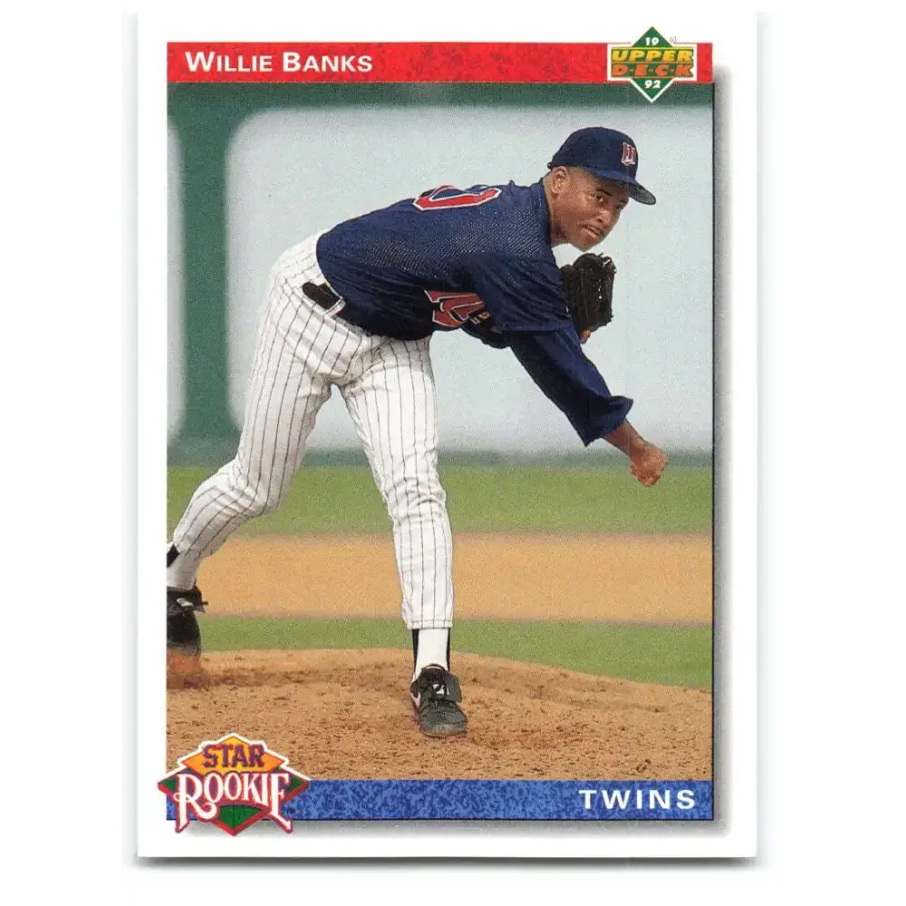 1992 Upper Deck #14 Willie Banks SR NM-MT RC Rookie Minnesota Twins Baseball Card - Baseball Card Single