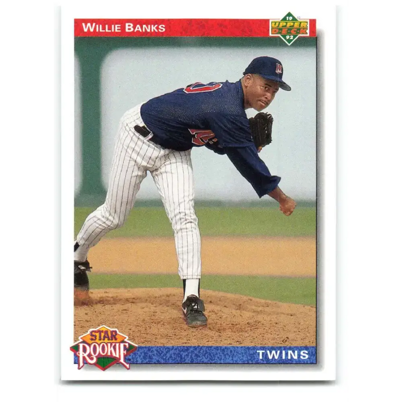 1992 Upper Deck #14 Willie Banks SR NM-MT RC Rookie Minnesota Twins Baseball Card - Baseball Card Single