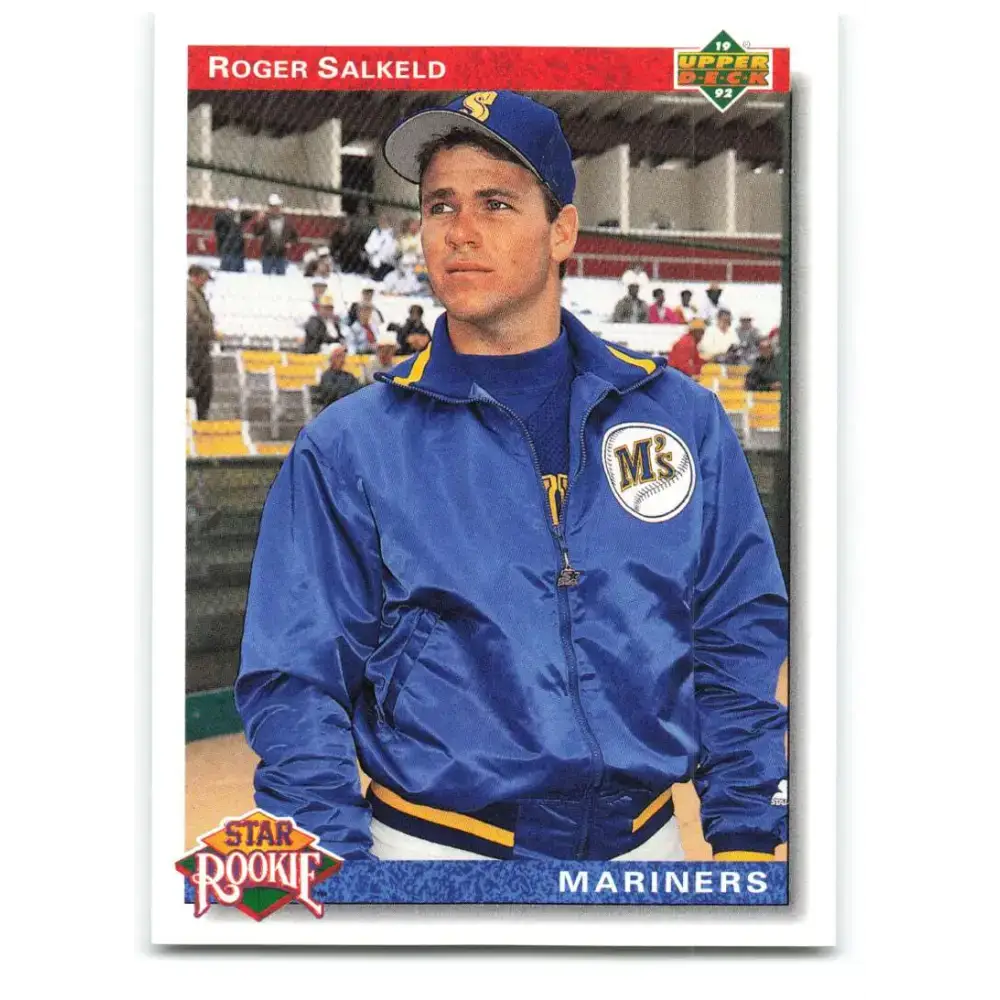 1992 Upper Deck #15 Roger Salkeld UER SR NM-MT RC Rookie Seattle Mariners Baseball Card - Baseball Card Single
