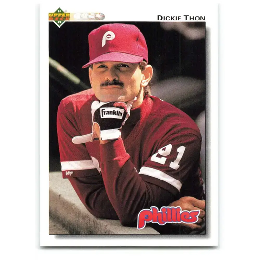 1992 Upper Deck #150 Dickie Thon NM-MT Philadelphia Phillies Baseball Card - Baseball Card Single