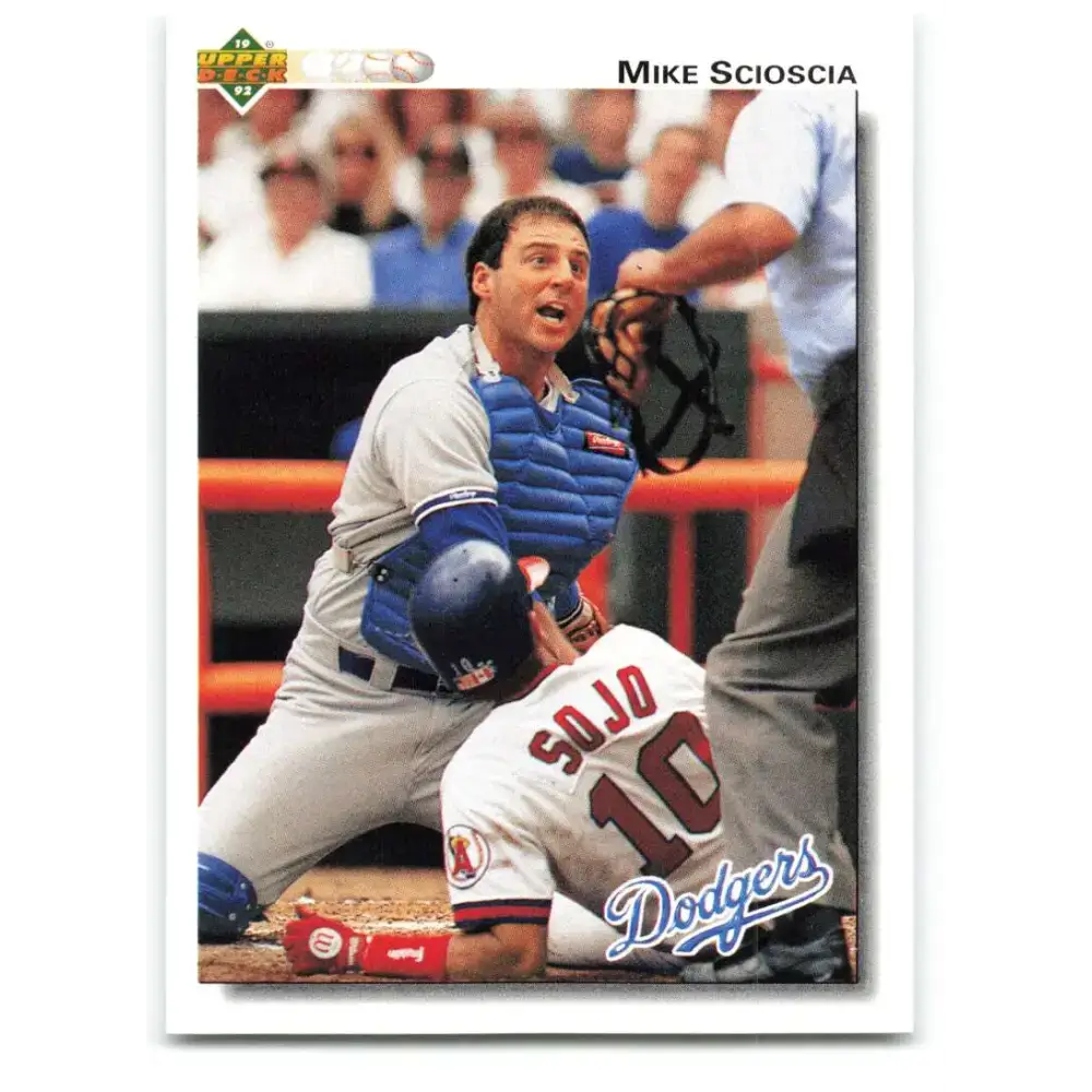 1992 Upper Deck #152 Mike Scioscia NM-MT Los Angeles Dodgers Baseball Card - Baseball Card Single