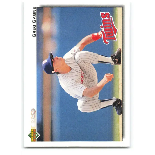 1992 Upper Deck #168 Greg Gagne NM-MT Minnesota Twins Baseball Card - Baseball Card Single