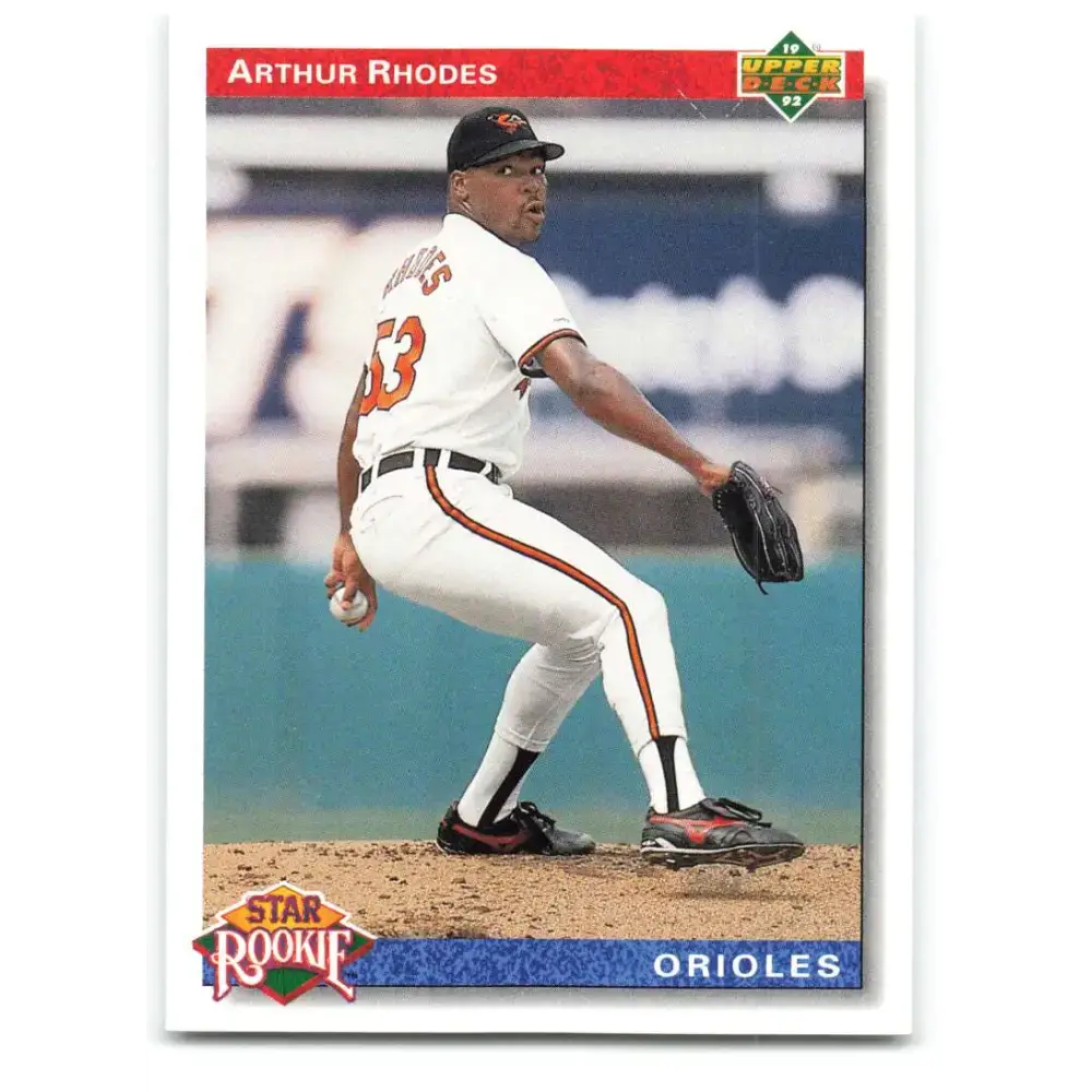 1992 Upper Deck #17 Arthur Rhodes SR NM-MT RC Rookie Baltimore Orioles Baseball Card - Baseball Card Single