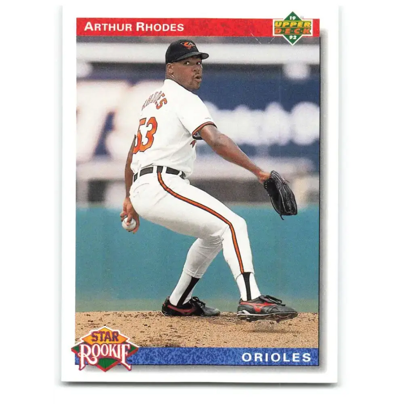 1992 Upper Deck #17 Arthur Rhodes SR NM-MT RC Rookie Baltimore Orioles Baseball Card - Baseball Card Single