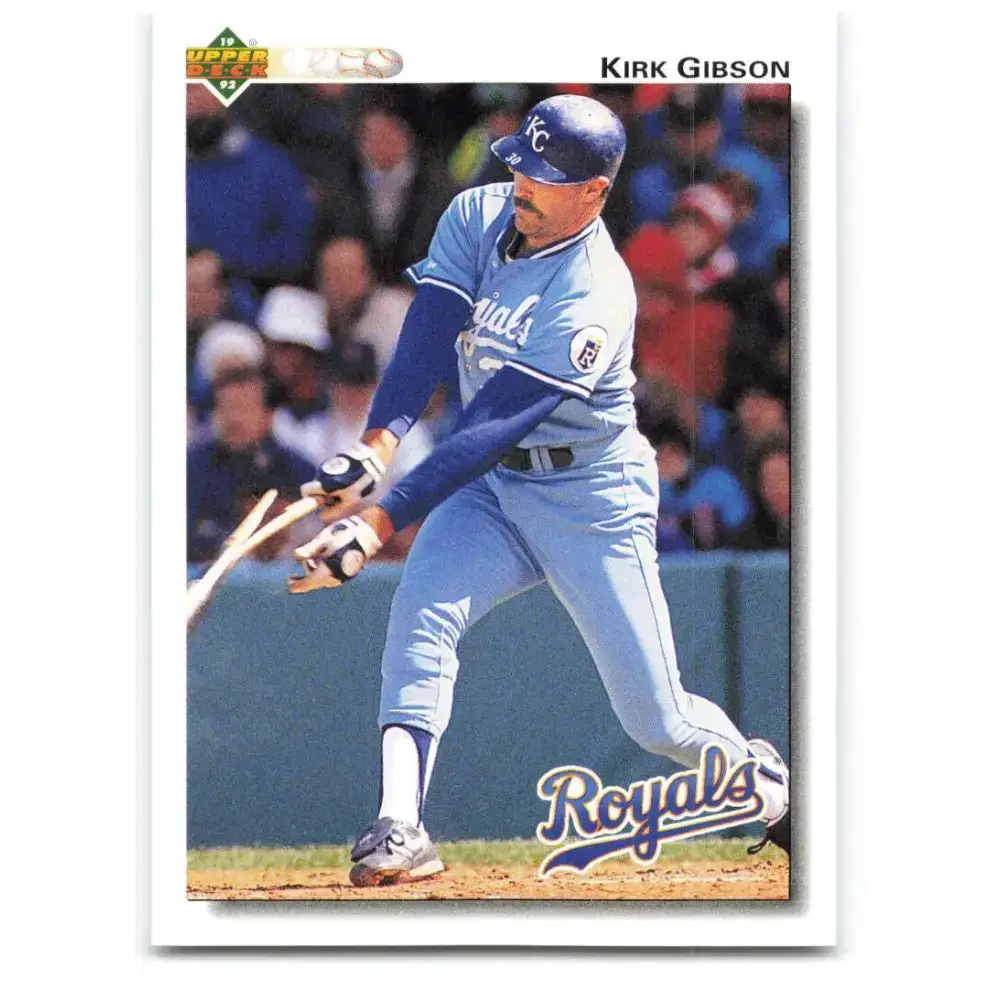 1992 Upper Deck #180 Kirk Gibson NM-MT Kansas City Royals Baseball Card - Baseball Card Single