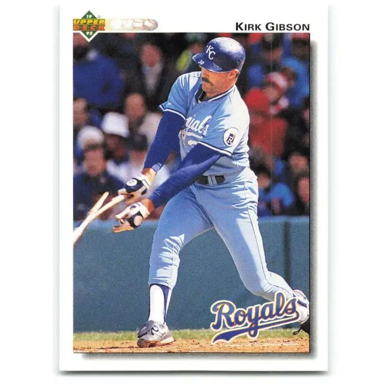 1992 Upper Deck #180 Kirk Gibson NM-MT Kansas City Royals Baseball Card - Baseball Card Single