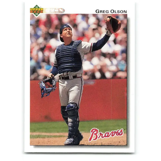 1992 Upper Deck #189 Greg Olson NM-MT Atlanta Braves Baseball Card - Baseball Card Single