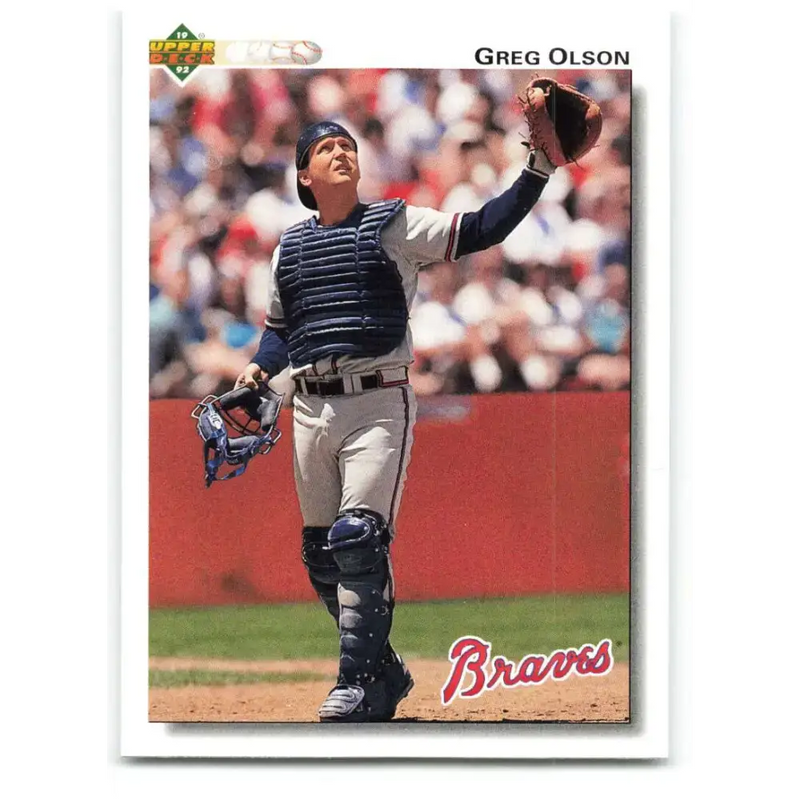 1992 Upper Deck #189 Greg Olson NM-MT Atlanta Braves Baseball Card - Baseball Card Single