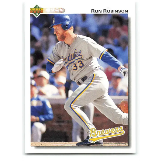 1992 Upper Deck #198 Ron Robinson NM-MT Milwaukee Brewers Baseball Card - Baseball Card Single