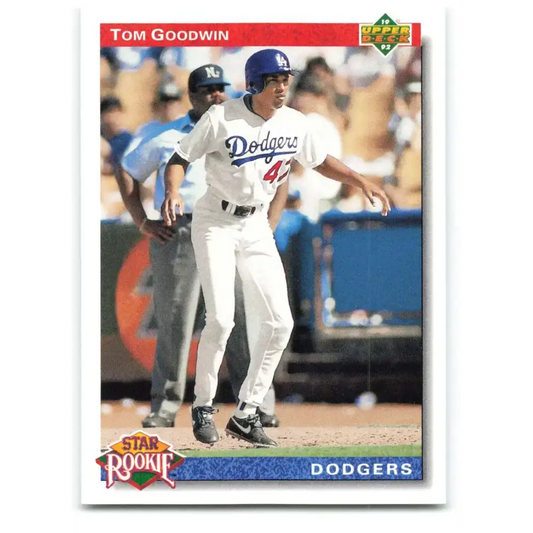 1992 Upper Deck #20 Tom Goodwin SR NM-MT RC Rookie Los Angeles Dodgers Baseball Card - Baseball Card Single