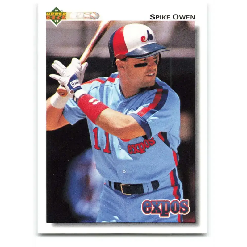 1992 Upper Deck #206 Spike Owen NM-MT Montreal Expos Baseball Card - Baseball Card Single