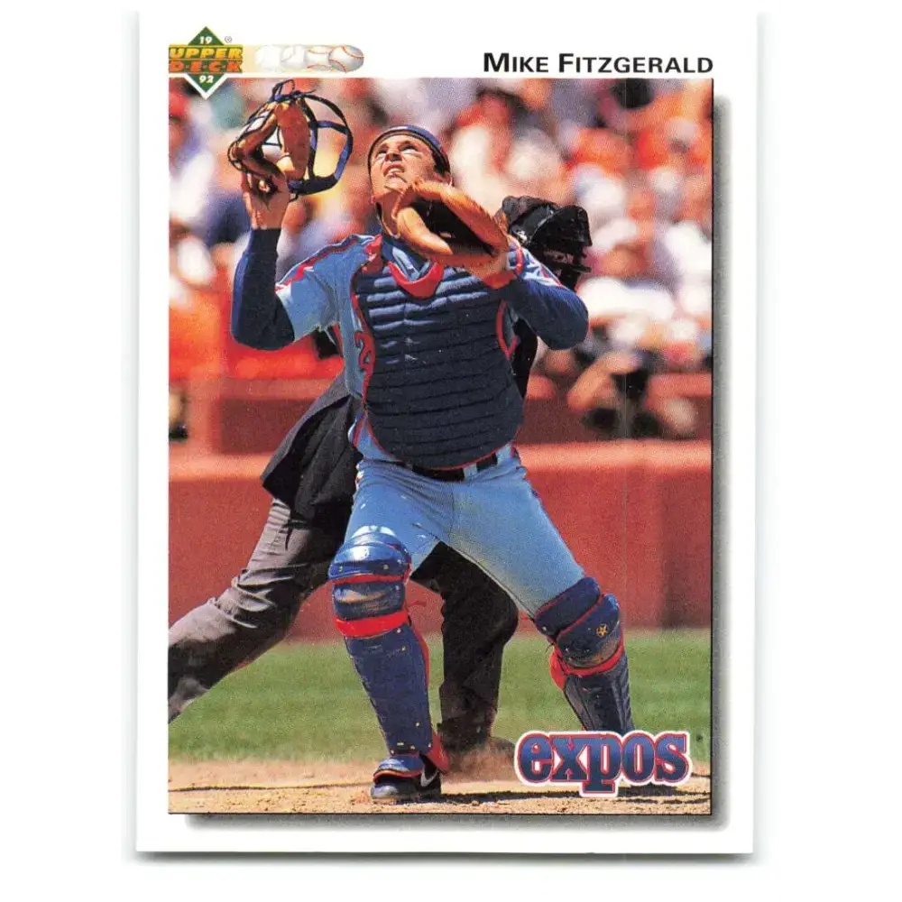 1992 Upper Deck #210 Mike Fitzgerald NM-MT Montreal Expos Baseball Card - Baseball Card Single