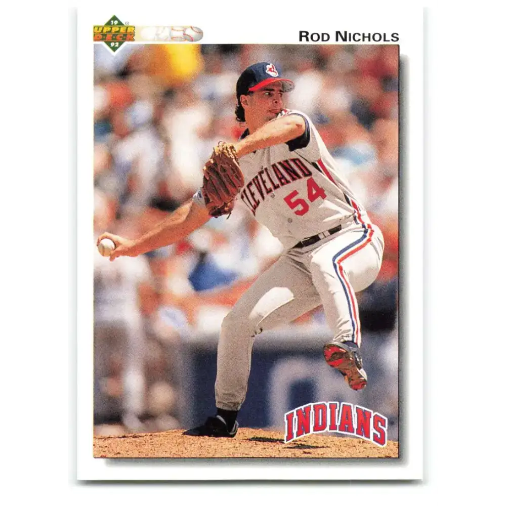 1992 Upper Deck #212 Rod Nichols NM-MT Cleveland Indians Baseball Card - Baseball Card Single