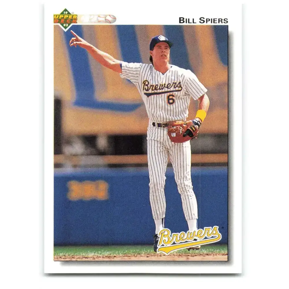 1992 Upper Deck #214 Bill Spiers NM-MT Milwaukee Brewers Baseball Card - Baseball Card Single