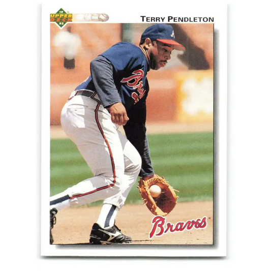 1992 Upper Deck #229 Terry Pendleton NM-MT Atlanta Braves Baseball Card - Baseball Card Single