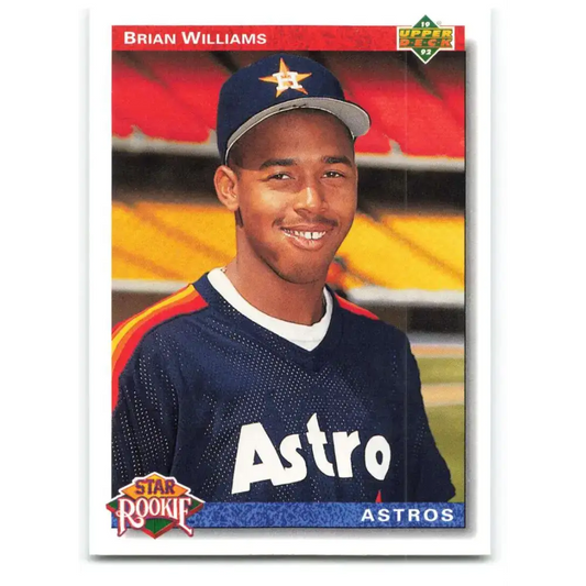 1992 Upper Deck #23 Brian Williams NM-MT RC Rookie Houston Astros Baseball Card - Baseball Card Single