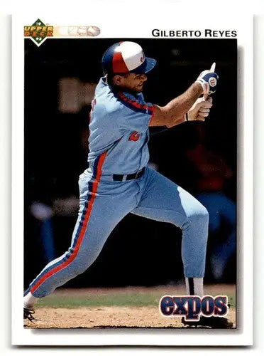 Gilberto Reyes Montreal Expos baseball card from 1992 Upper Deck series