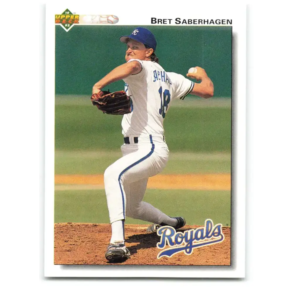 1992 Upper Deck #233 Bret Saberhagen NM-MT Kansas City Royals Baseball Card - Baseball Card Single