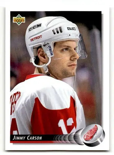 Jimmy Carson hockey card from 1992 Upper Deck with hologram, ID 46823, 253b Jimmy