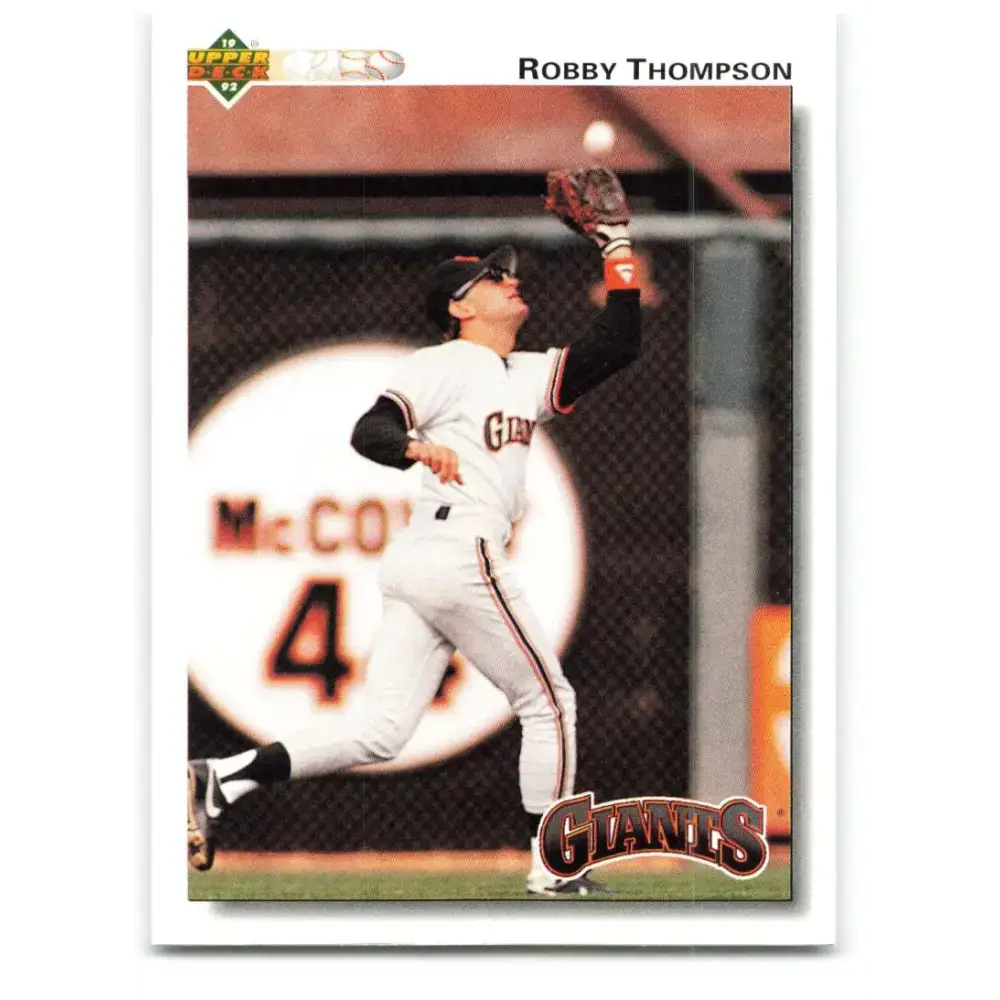 1992 Upper Deck #286 Robby Thompson NM-MT San Francisco Giants Baseball Card - Baseball Card Single