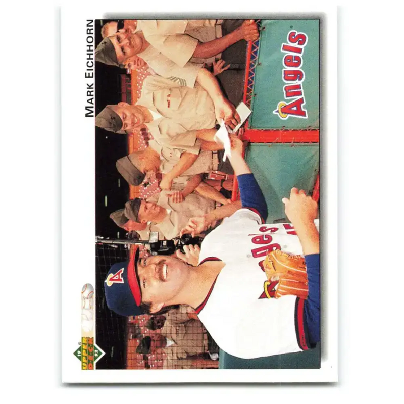 1992 Upper Deck #287 Mark Eichhorn NM-MT California Angels Baseball Card - Baseball Card Single